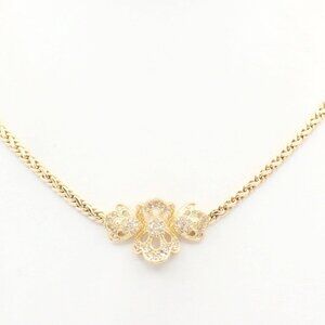 Dior Gold Flower Pendant Necklace